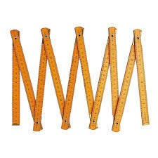 Wellshot 2M 10 Fold Birch Wood Folding Ruler Scale